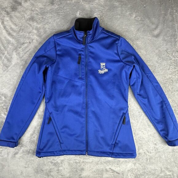 KC Royals Antigua Traverse Jacket Women S Zip Front Royal Blue Polyester Pockets - Picture 15 of 16